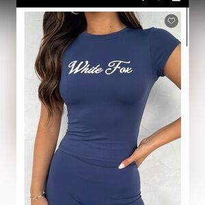 NWOT white fox top